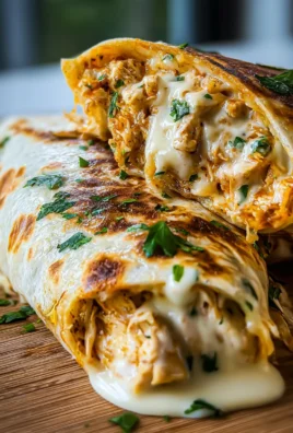 Cheesy Garlic Chicken Wraps