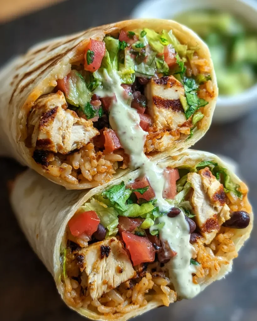 Chipotle Ranch Grilled Chicken Burrito