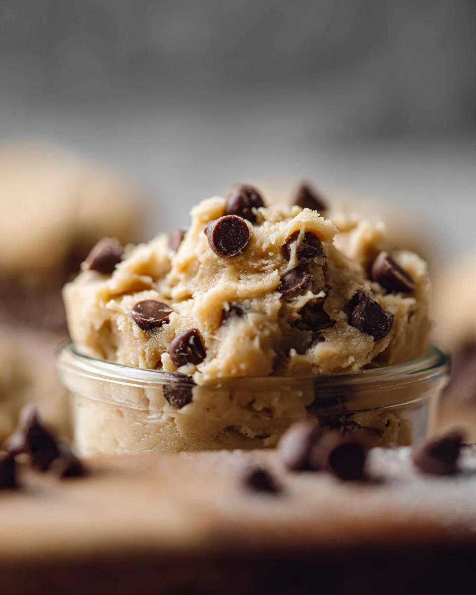 Chocolate chip edible cookie dough for one [3 variations]