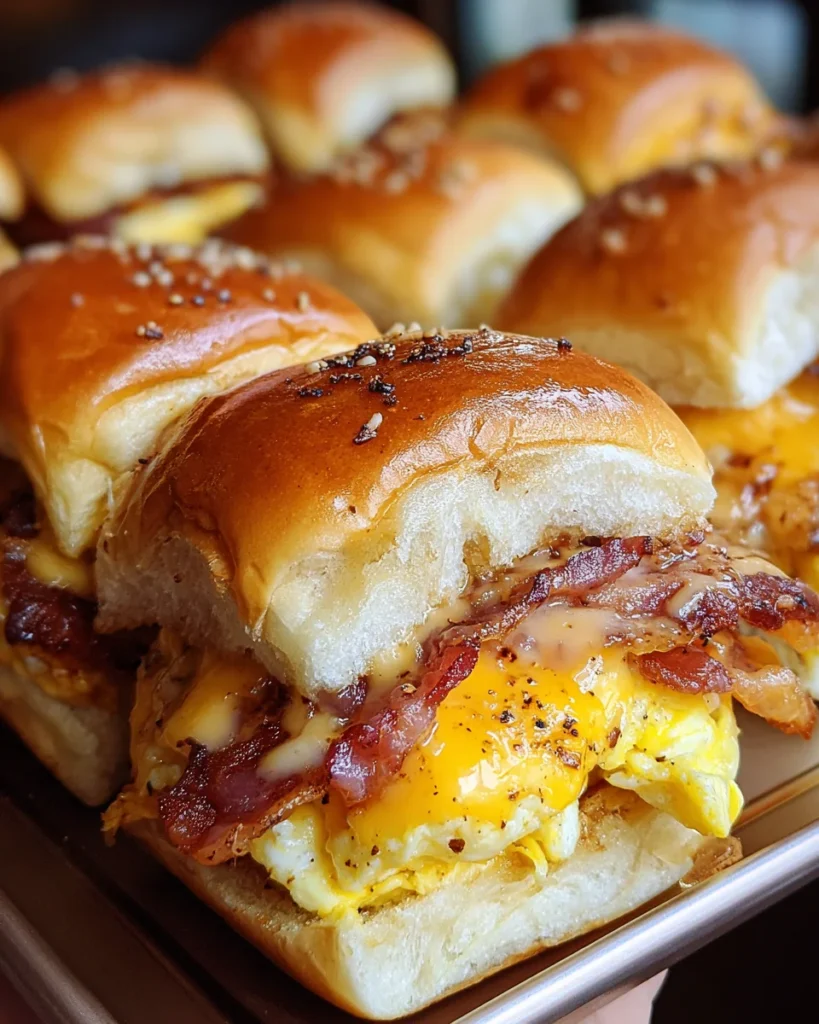 Crack Breakfast Sliders (Bacon Egg Cheese)