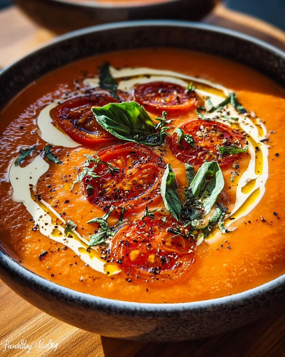 Creamy Roasted Garlic Tomato Soup