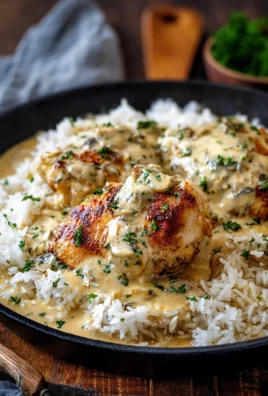 Creamy Smothered Chicken And Rice