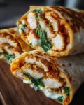 Crispy Air Fryer Chicken & Mozzarella Wraps
