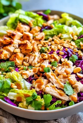 Crunchy Thai Chicken Salad with Peanut Dressing