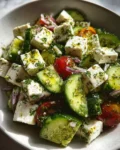 Cucumber Feta Salad with Lemon Greek Vinaigrette