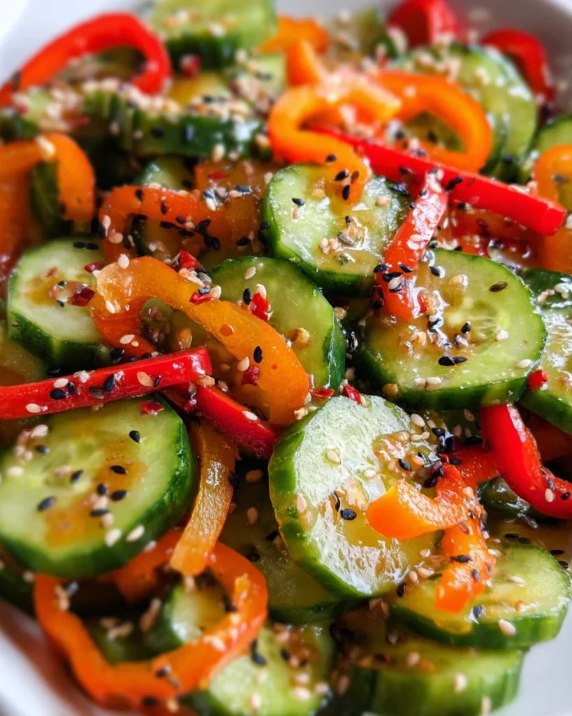 Cucumber Sweet Pepper Salad (TikTok Viral Recipe)