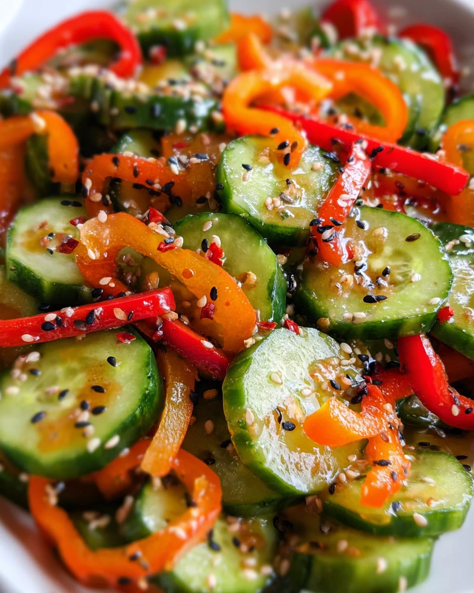 Cucumber Sweet Pepper Salad (TikTok Viral Recipe)