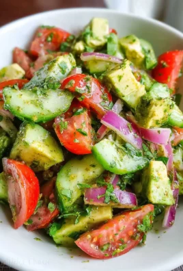Cucumber Tomato Avocado Salad