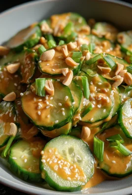 Cucumbers in Spicy Peanut Sauce