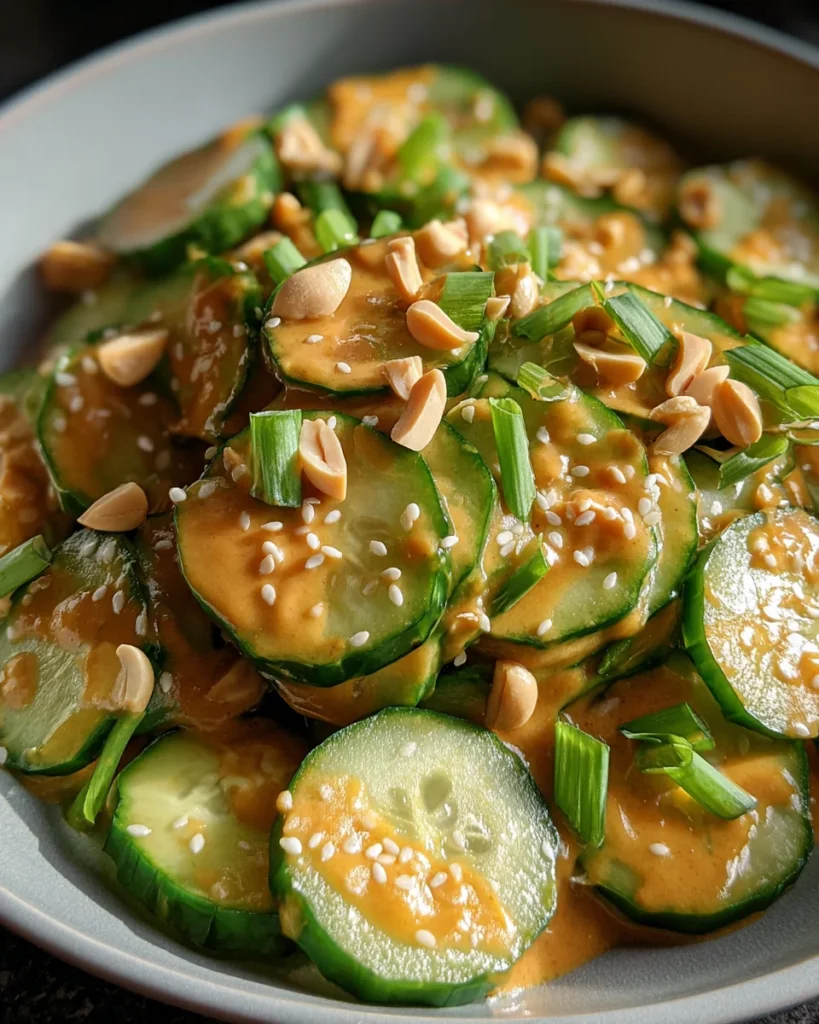 Cucumbers in Spicy Peanut Sauce