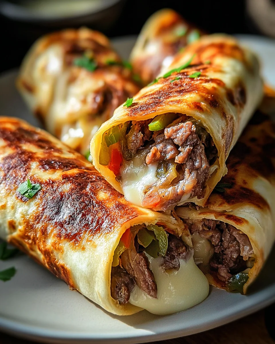 Delicious Keto Philly Cheesesteak Roll Ups