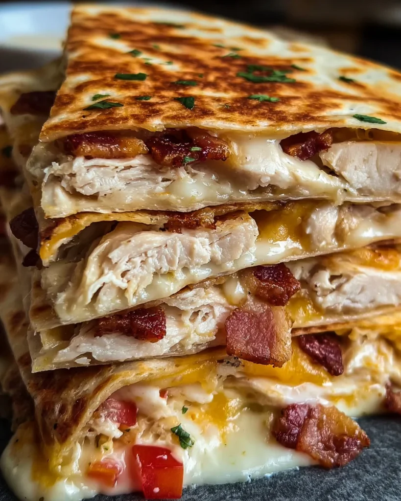 Easy Chicken Bacon Ranch Quesadilla