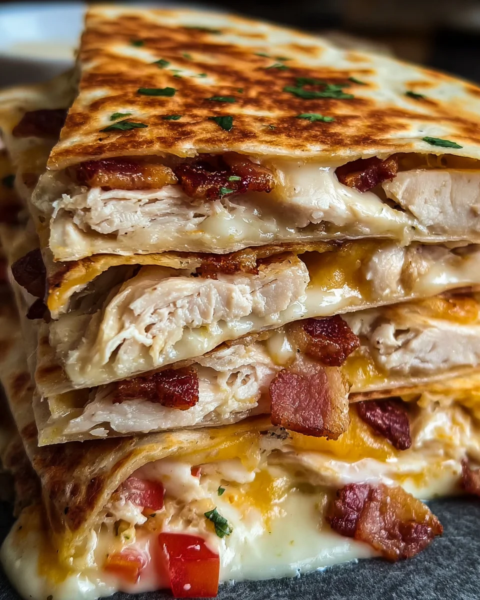 Easy Chicken Bacon Ranch Quesadilla