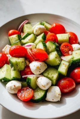 Fresh Cucumber Caprese Salad