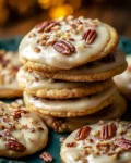 Frosted Butter Pecan Cookies