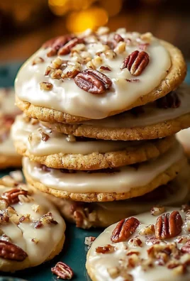 Frosted Butter Pecan Cookies