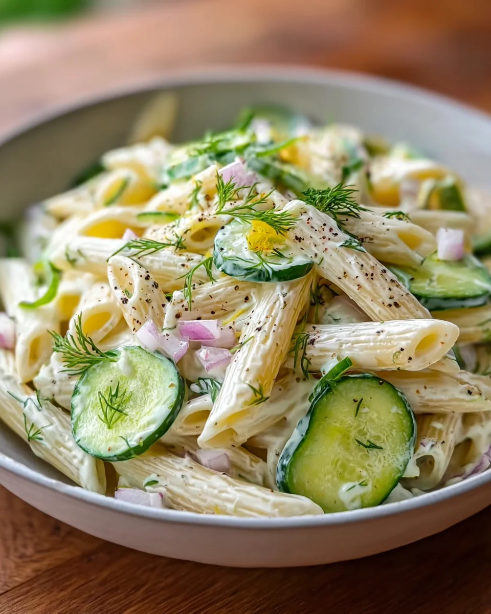 Healthy Cucumber Pasta Salad