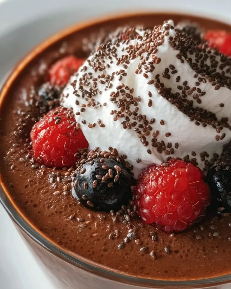 High Protein Chocolate Chia Pudding