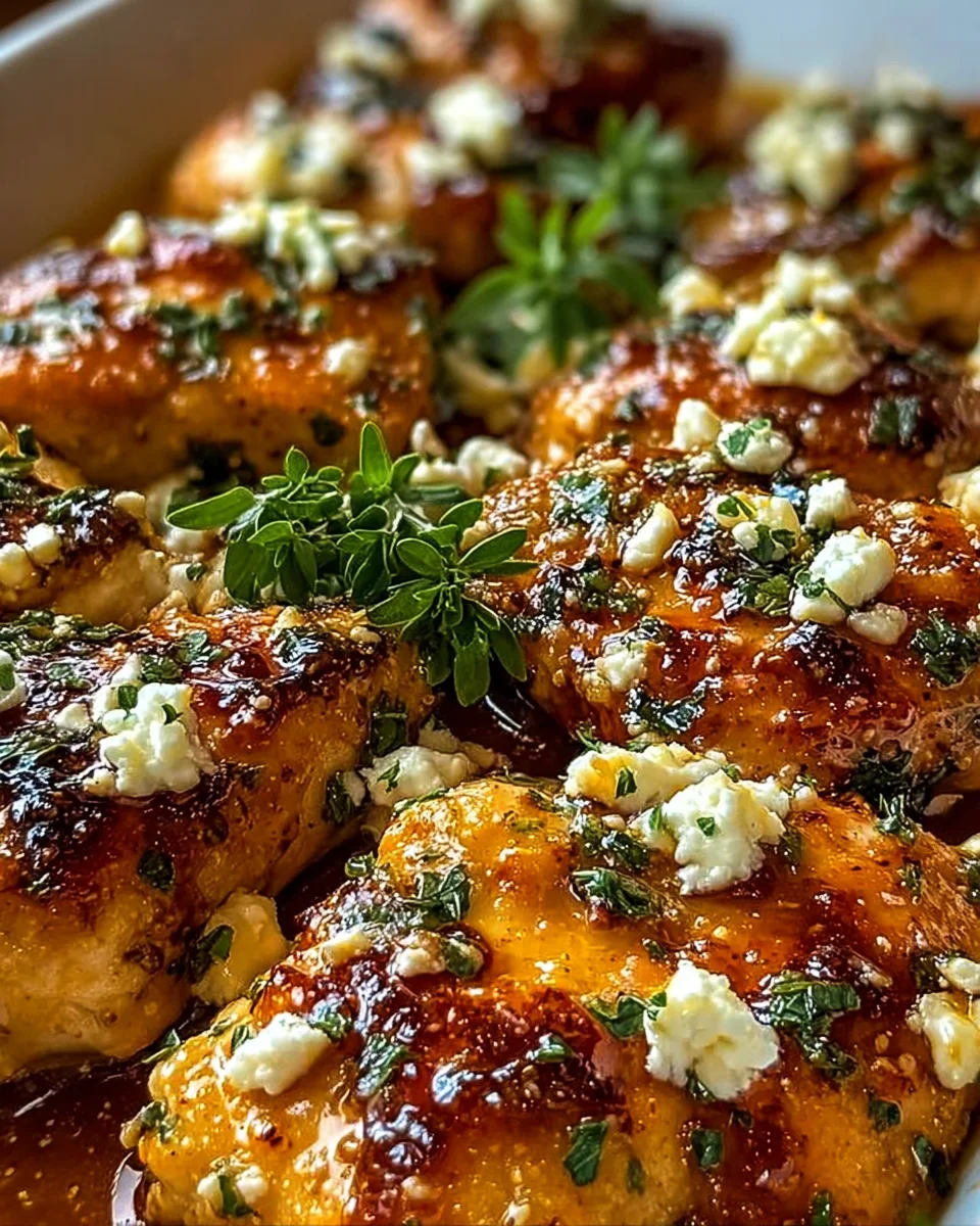 Hot Honey Feta Chicken Dish: A Deliciously Spicy and Savory Recipe
