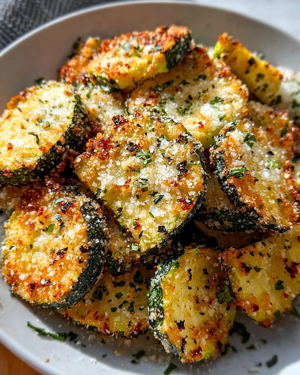 Low-Calorie Air Fryer Zucchini Parmesan