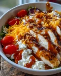 Quick Cottage Cheese BBQ Chicken Bowl