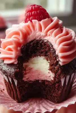 Raspberry Cheesecake Chocolate Cupcakes