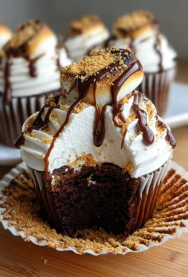 S’mores Cupcakes with Marshmallow Buttercream Frosting