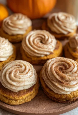 Soft Pumpkin Cookies with Cinnamon Frosting