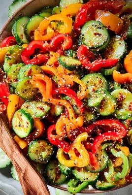 Viral TikTok Cucumber & Bell Pepper Salad