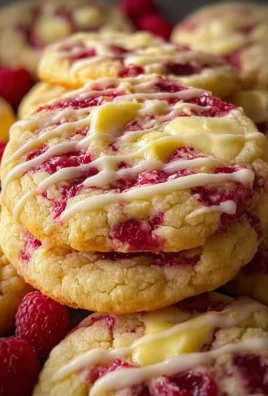 White Chocolate Lemon Raspberry Cookies - Delicious Recipe