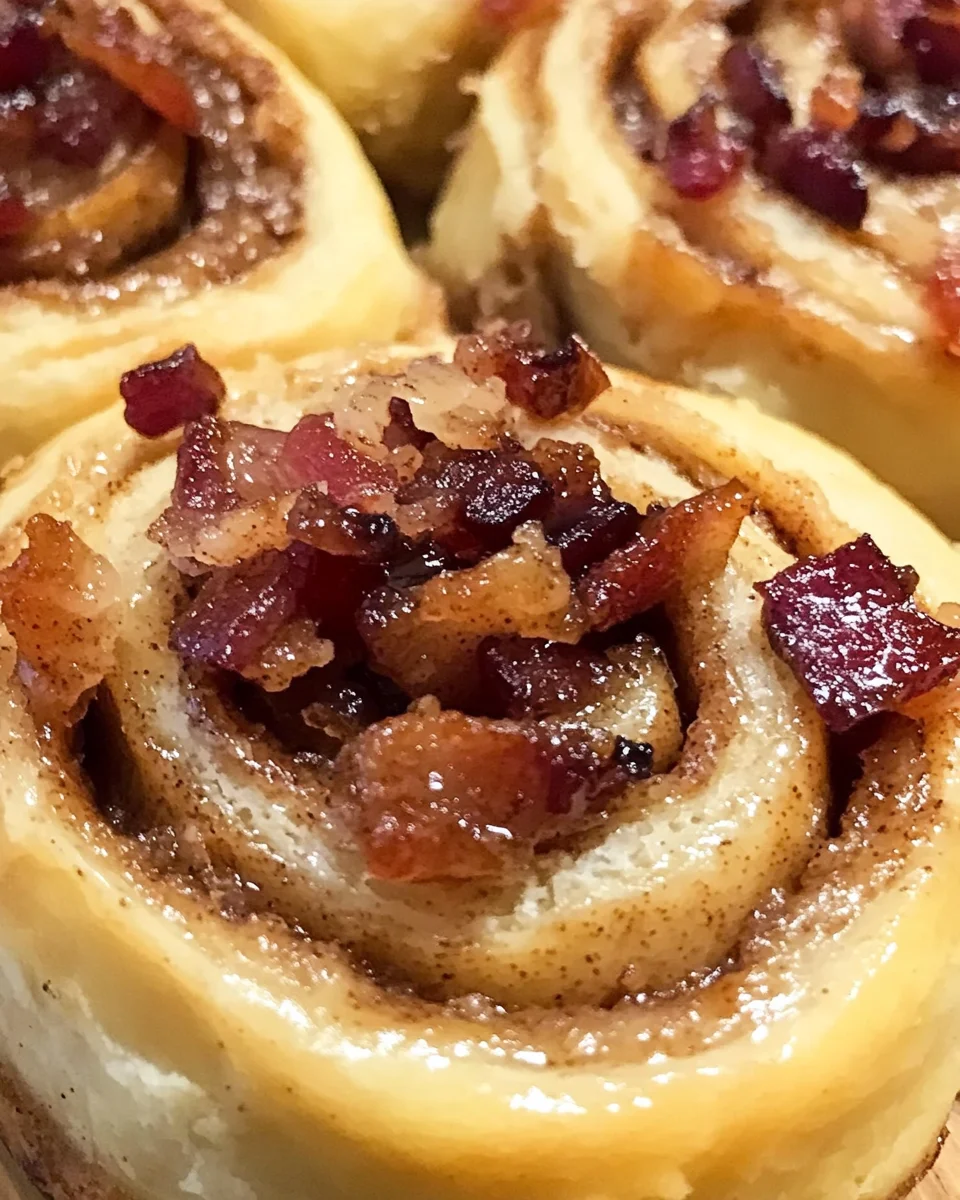 Easy Maple Bacon Cinnamon Rolls